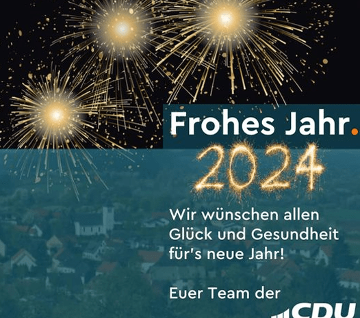 Neujahrsgrüße vom CDU Ortsverband Reitscheid: Glück und Gesundheit für 2024